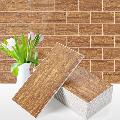 Vamos Tile 100 Pieces Peel and Stick Backsplash Tile, 3" x 6" Subway Tile by VamosTile