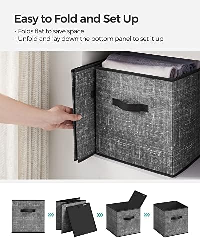 SONGMICS Storage Cubes, Set of 6, 13-Inch Foldable Closet Organizers - Image 6