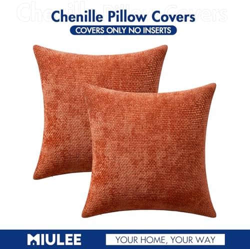 MIULEE Fall Decorative Couch Throw Pillow Covers 20x20 Burnt Orange 2 Pack - Image 6