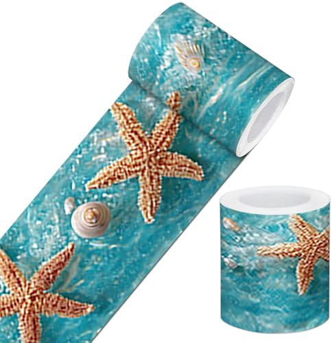 IVN Wallpaper Border Peel and Stick Wall Ocean Starfish Shell 4x196 Inch by IVN