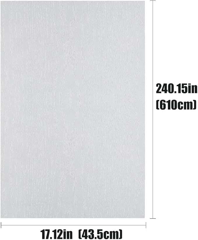 Arthome Peel and Stick Wallpaper - White Wood Contact Paper - White Wallpaper - Self-Adhesive, Removable and Waterproof for Cabinet, Countertop (17"x240") - Image 3