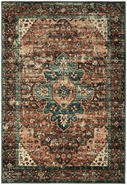 Moynesa Washable Vintage Bathroom Rug, Small Area Rug 2x3 Entryway Rug Indoor Door Mat, Boho Kitchen Rugs Non Skid Non Slip, Non-Shedding Ultra-Thin Oriental Throw Carpet for Bedroom Decor - Image 5