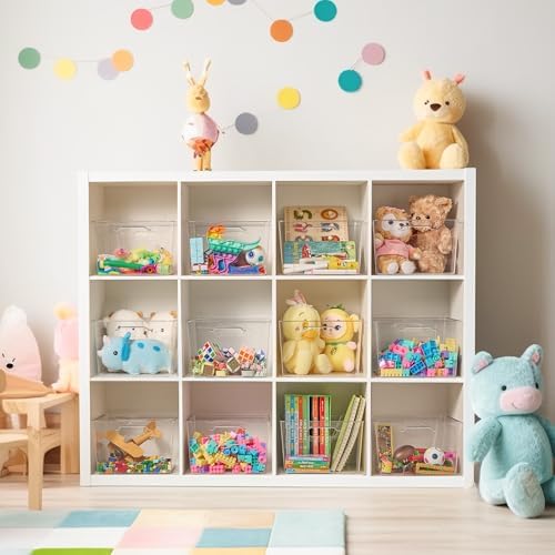 Vtopmart 10 Pack Extra Large Clear Storage Bins, 11x11 Cube Organizer - Image 2