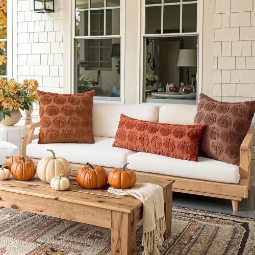 MIULEE Fall Pillow Covers Pumpkin Fall Decor 18x18 Autumn Glaze - Image 5