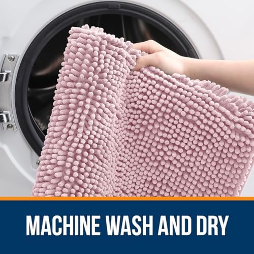 OLANLY Large Bathroom Rugs 59x35, Extra Soft Absorbent Chenille Bath Rugs - Image 5