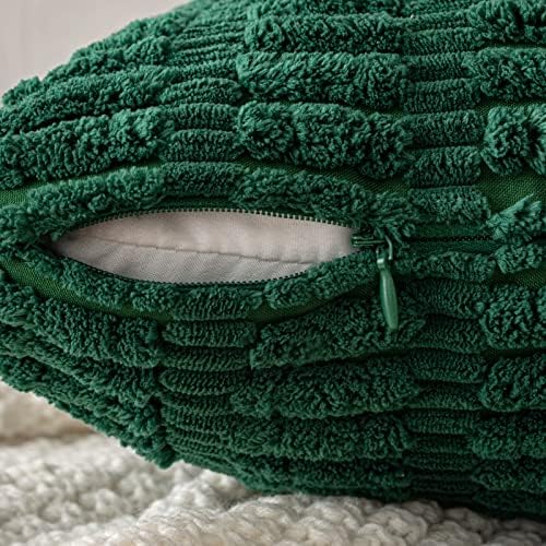 MIULEE Euro Sham Decorative Throw Pillow Covers 26x26 Dark Green Pack of 2 - Image 5