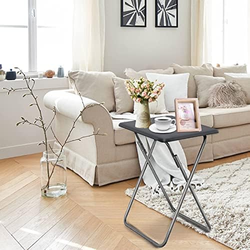 Garden 4 you Folding TV Tray Table/TV Dinner Trays Tables for Eating,Stable Tv Trays Table 25In, Folding Tray Side Table, Foldable Snack Tables for Bed & Sofa, 15 x 18.9 x 26 in (Grey,1PC) - Image 2