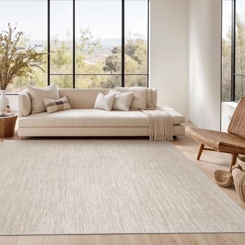 Valenrug Washable Rugs 5x7, Non Slip Large Area Rugs for Living Room, Beige - Image 3