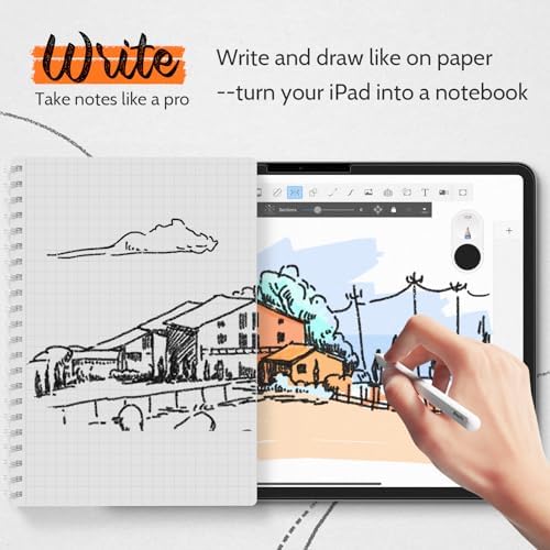 [2 Pack] Paper Screen Protector for iPad Mini 6 8.3 2021& Mini 7 2024(A17 Pro), Matte Anti Glare Blue Light Filter, Write as Real Paper/High Sensitive/Bubble Free/Compatible with Apple Pencil - Image 2