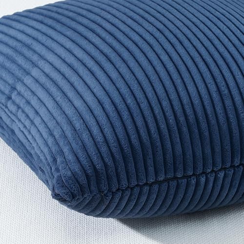 Topfinel Decorative Throw Pillow Covers Cushion Cases, Set of 4 Soft Velvet Modern Double-Sided Designs, Mix and Match for Home Decor, Pillow Inserts Not Included (18x18 inch, Dusty Blue) - Image 3
