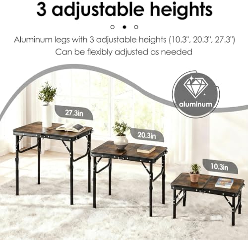 Folding TV Trays Foldable Dinner Tray Food Snack Eating Couch Side Table - Image 5