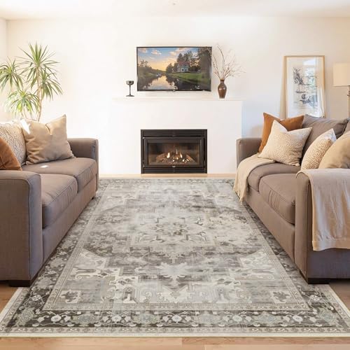 Rugxara 5X7 Washable Area Rug for Living Room,Brown by Rugxara