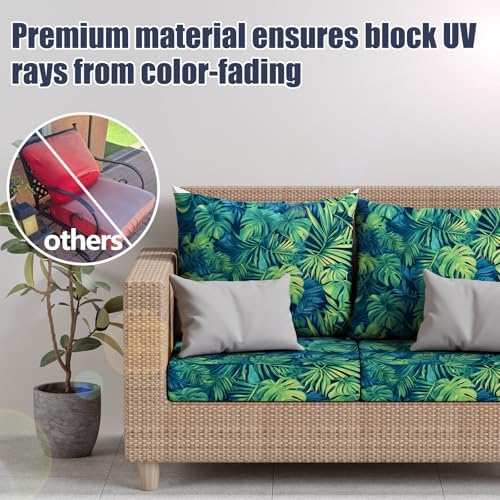 8Pcs Outdoor Cushion Covers, Stretch Patio Furniture Couch Chair Slipcovers - Image 3