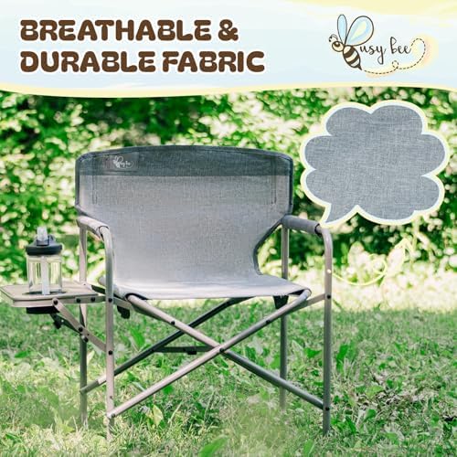 Busy Bee Oversized Kids Camping Chair with Cup Holder, High Back Toddler Chair Kids Folding Chair, Perfect for Beach & Outdoor, Supports 150 Lbs. - Image 5