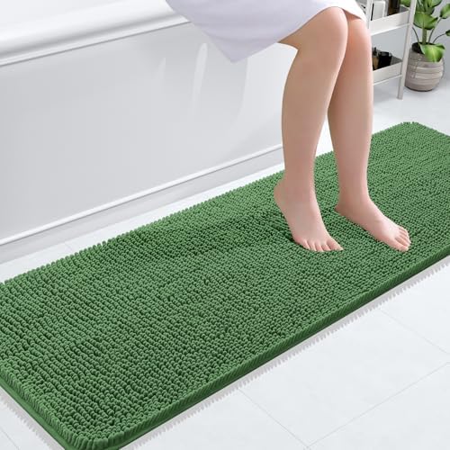 OLANLY Bathroom Runner Rugs 59x20, Extra Soft Absorbent Chenille Bath Rugs by OLANLY