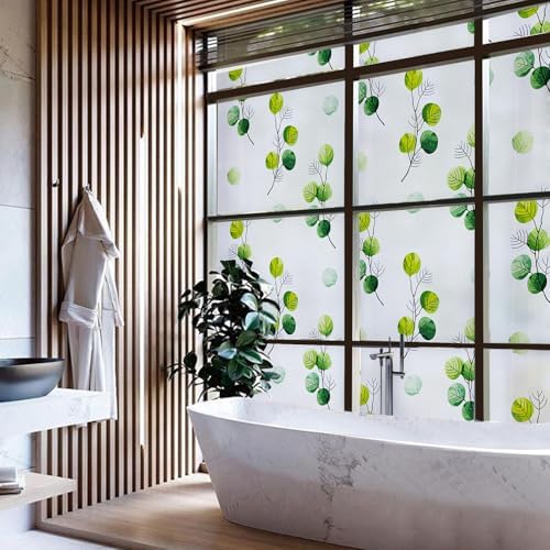 DKTIE Eucalyptus Leaves Stained Glass Window Film 35.4'' x 78.7'' - Image 6