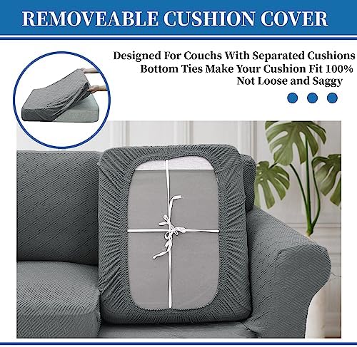 XINEAGE 3-Piece Stretch Loveseat Sofa Cover, Washable Couch Covers for Dog - Image 6
