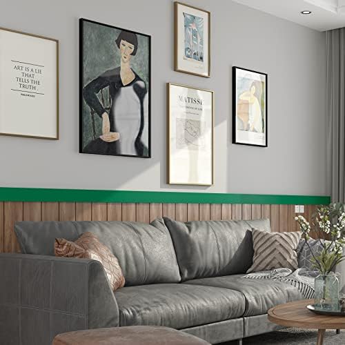 YENHOME Bulletin Board Borders Green Wallpaper Border Peel and Stick 3"X590" Straight Rolled Classroom Borders for Bulletin Board Removable Wallpaper Border Peel and Stick for Bedroom Backdrop Decor - Image 5