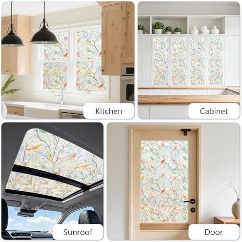 Kromapolis Window Privacy Film, Stained Glass Rainbow Bird, 17.5″ x 78.7″ - Image 5