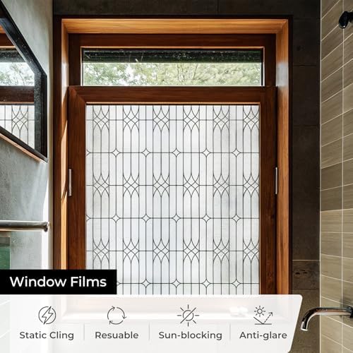 ADD.HERES Window Privacy Film, Glass Decorative Static Cling, 17.5" x 78.7" - Image 4