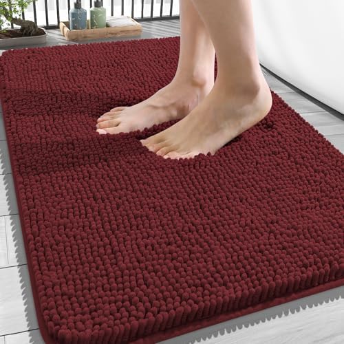 OLANLY Bathroom Rugs 34x21, Extra Soft Absorbent Chenille Bath Rugs by OLANLY