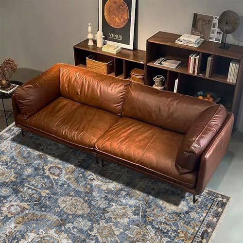 RUGSURE Washable Area Rugs - Perfect for Living Room, Bedroom, Kids Room, Nursery - Stain & Water Resistant Non-Slip, Pet & Child Friendly, Vintage Tribal Area Rugs (Navy, 6' x 9') - Image 5