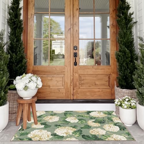 Floral Outdoor Rug - 28"x43" Front Door Mat Indoor Outside Entrance - Image 3