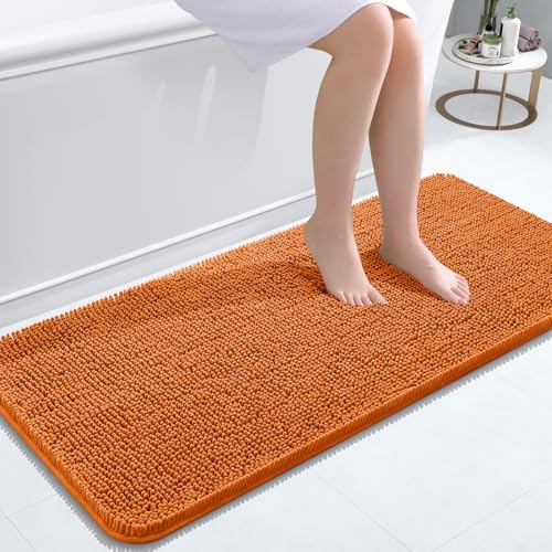 OLANLY Bathroom Runner Rugs 47x20, Extra Soft Absorbent Chenille Bath Rugs by OLANLY