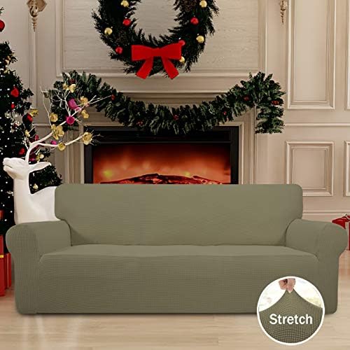 Easy-Going Stretch Oversized Sofa Couch Slipcover Washable Khaki - Image 2