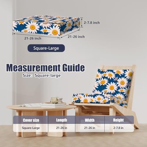 8Pcs Outdoor Cushion Covers, Stretch Patio Furniture Couch Chair Slipcovers - Image 2