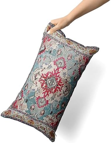 Snycler Boho Throw Pillow Covers 12x20 inch Set of 2 Boho Rug Carpet Double Sided Pattern Cotton Soft Pillow Case Cushion Cover Pillowcase for Couch Sofa Bed Decorative (Rose Red) - Image 3