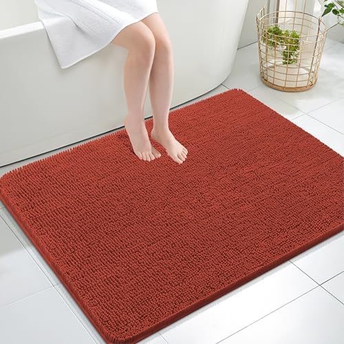 OLANLY Large Bathroom Rugs 40x32, Extra Soft Absorbent Chenille Bath Rugs by OLANLY