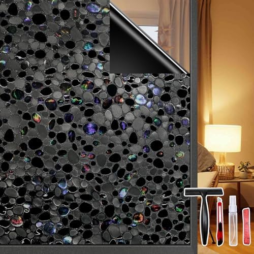 JAYONG Total Blackout Window Privacy Film with Tools, 35.4'' x 314.9'' by JAYONG
