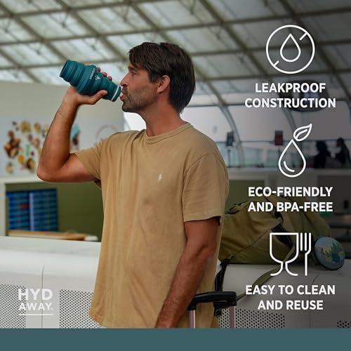 HYDAWAY 25oz Collapsible Water Bottle, Packable Leakproof for Travel - Image 3