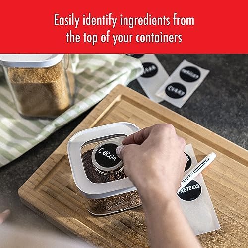 ZWILLING Fresh & Save CUBE 3-Piece Label Positioners Set, For Attaching the NFC Labels to The Tops of Your Containers for Optimal In-Drawer Organization, BPA-Free Silicone, Grey - Image 5