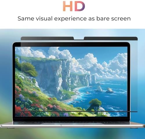 Panclincy Magnetic Privacy Screen Protector Compatible with Macbook Pro 13 Inch (2016-2022, M1, M2) / Macbook Air 13 in (2018-2021, M1), Removable Matte Anti Blue Light & Glare Protector Private Security Filter for 13inch Mac Laptop Shield - Image 4