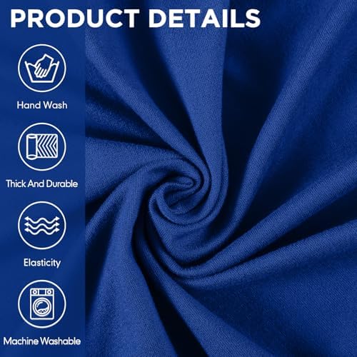 Peryiter 3 Pcs Couch and Loveseat Sofa Covers,Blue,Milk Silk - Image 5