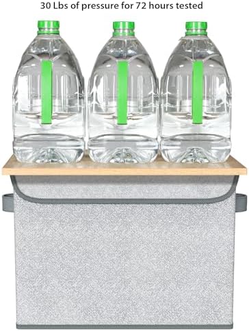 Univivi Decorative Fabric Storage Boxes with Lids, 4 Pack, Gray - Image 3