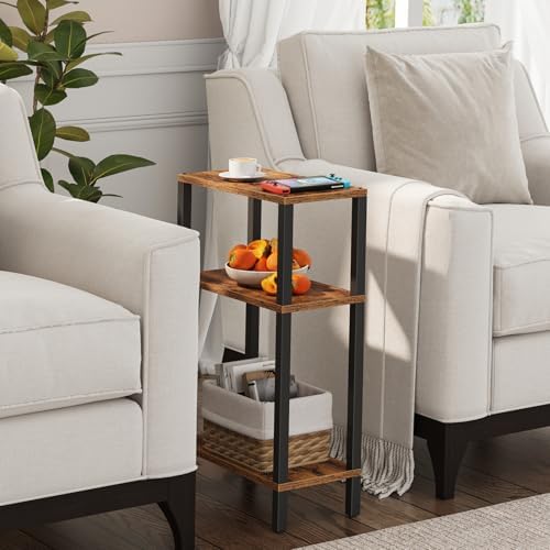 TUTOTAK Narrow Side Table, 3-Tier Small End Table for Couch - Image 3