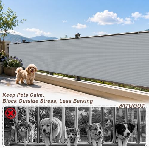 SUNNY GUARD 3' x 10' Balcony Privacy Screen, HDPE Patio Railing Cover Fence - Image 4