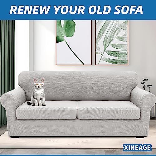 XINEAGE 3-Piece Stretch Sofa Cover, Washable Couch Covers for Dog - Image 4