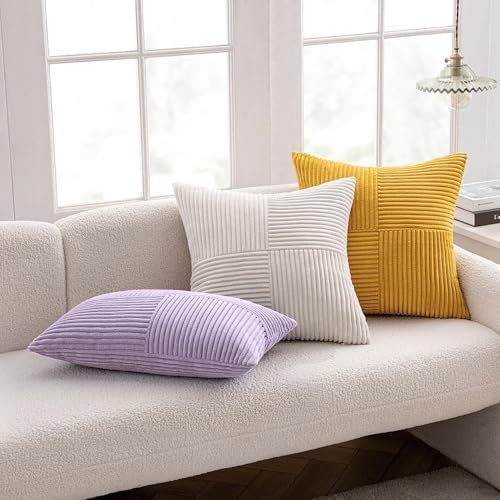MIULEE Purple Decorative Throw Pillow Covers for Couch 18x18 Inch Lavender - Image 5