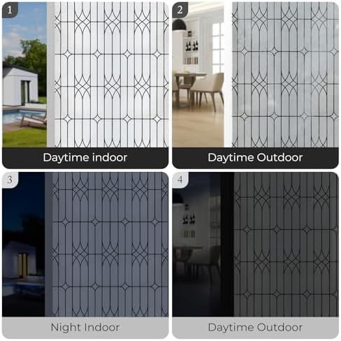 ADD.HERES Window Privacy Film, Glass Decorative Static Cling, 17.5" x 78.7" - Image 6