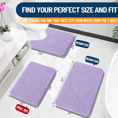 OLANLY Bathroom Rugs 30x20, Extra Soft Absorbent Chenille Bath Rugs - Image 2