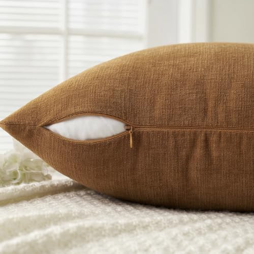 MIULEE Bronze Chenille Couch Lumbar Throw Pillow Covers, 12x20 - Image 6
