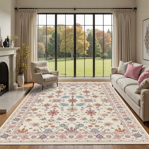 Rugxara Pink 8x10 Area Rugs for Bedroom & Living Room - Image 3