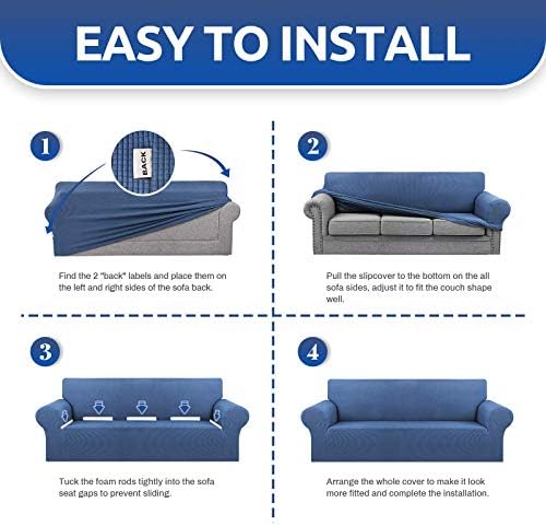 KEKUOU Stretch Chair Sofa Slipcover, Single Couch Cover,Riverside - Image 4