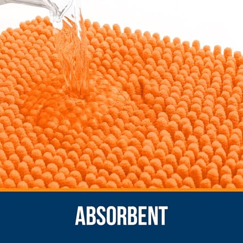 OLANLY Bathroom Rugs 36x24, Extra Soft Absorbent Chenille Bath Rugs - Image 4