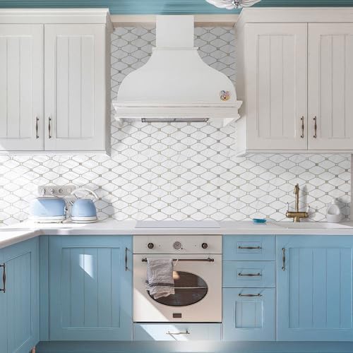STICKGOO 10 Sheets Peel and Stick Backsplash, Polished Dolomite - Image 3
