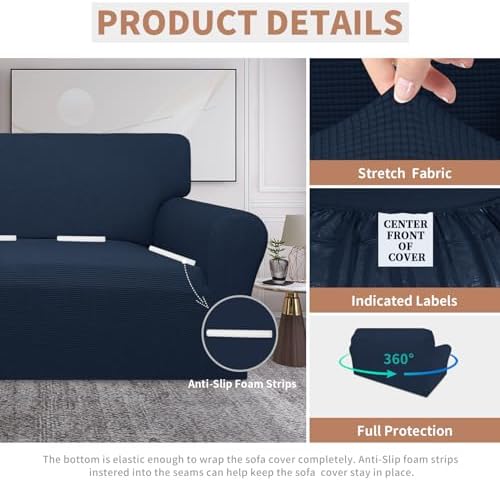 Easy-Going 100% Waterproof Oversized Loveseat Cover, Couch Cover for Sofa - Image 4